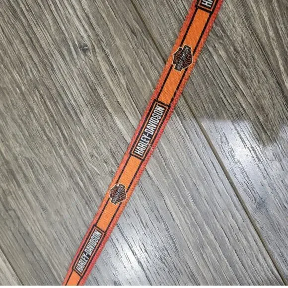 Harley Davidson‎ Clip Dog Leash & Collar Matching Set Biker Motorcycle Orange - Picture 5 of 5